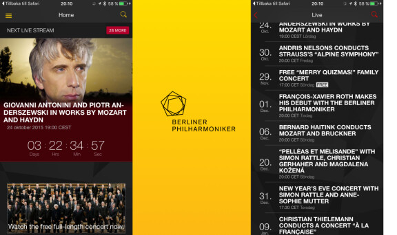 Apptips: Digital Concert hall