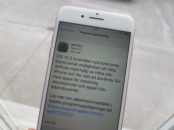 Nya Ios 10.3 tätar säkerhetshål - ute nu