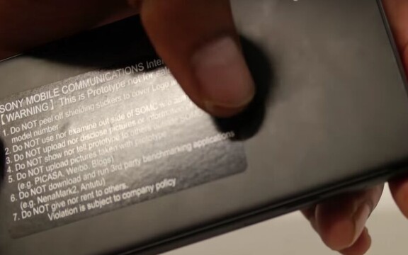 Sonys nya fångad på film