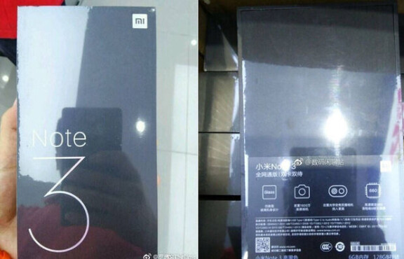 Läckta bilder röjer detaljer om Xiaomi Mi Note 3