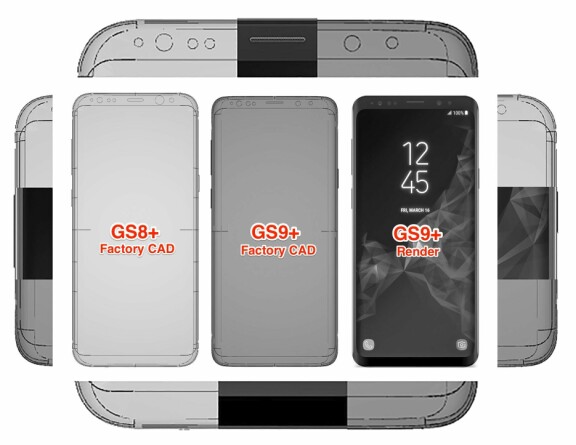 Galaxy S9 ser ut att få annan krökning på skärmen