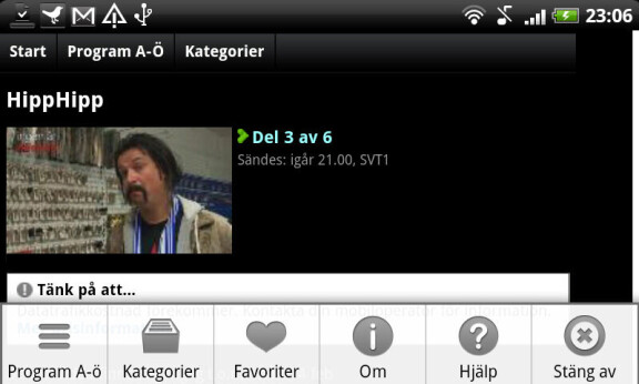 Titta på TV i din Android-mobil