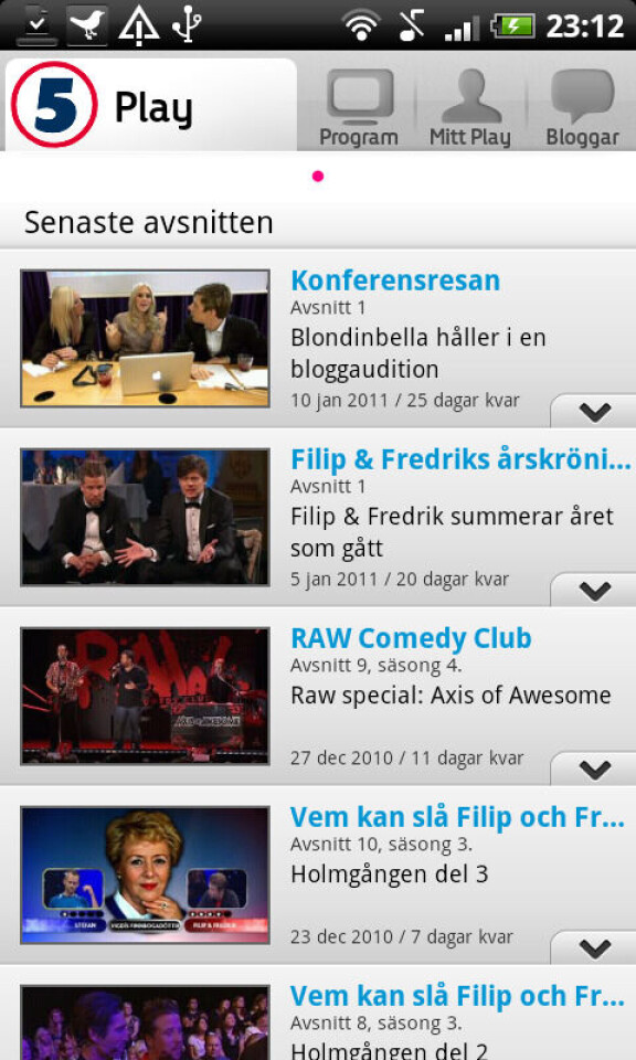 Titta på TV i din Android-mobil