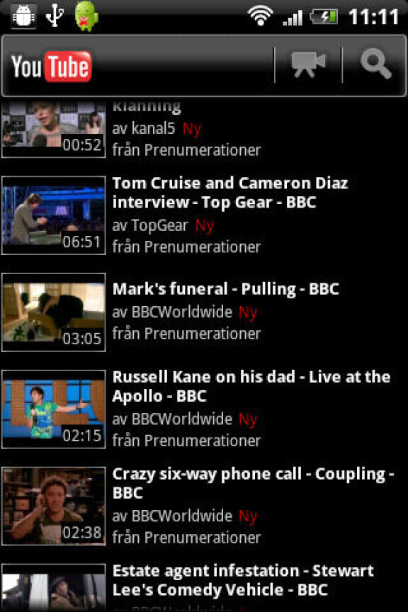 Titta på TV i din Android-mobil