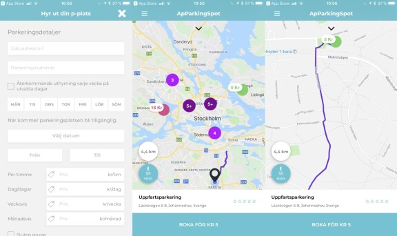 Apptips: Dela parkering när du behöver det