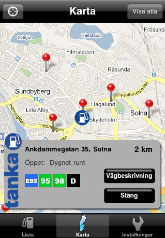 Apptips: bensinfinnaren