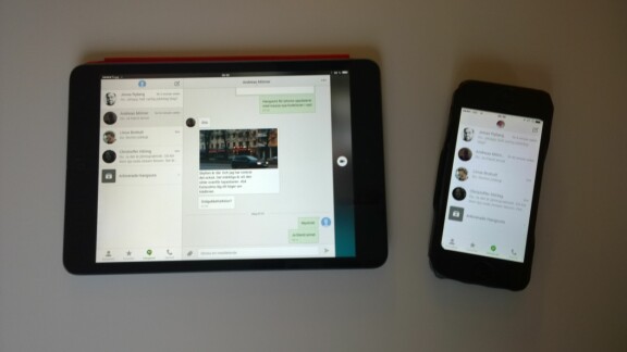 Hangouts 2.0 för Ios för anpassat för både Iphone och Ipad