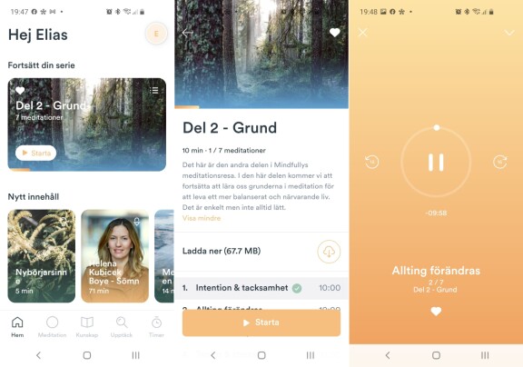 Mindfully – Meditation på svenska