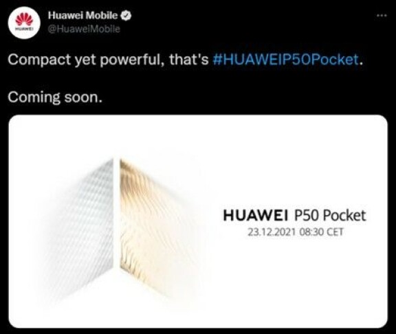 Bilder: Huawei släpper nya telefonen Huawei P50 Pocket