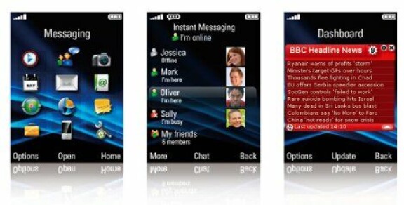 Det vidareutvecklade UIQ 3.3 - med chatt och online-widgets hann aldrig bli verklighet.