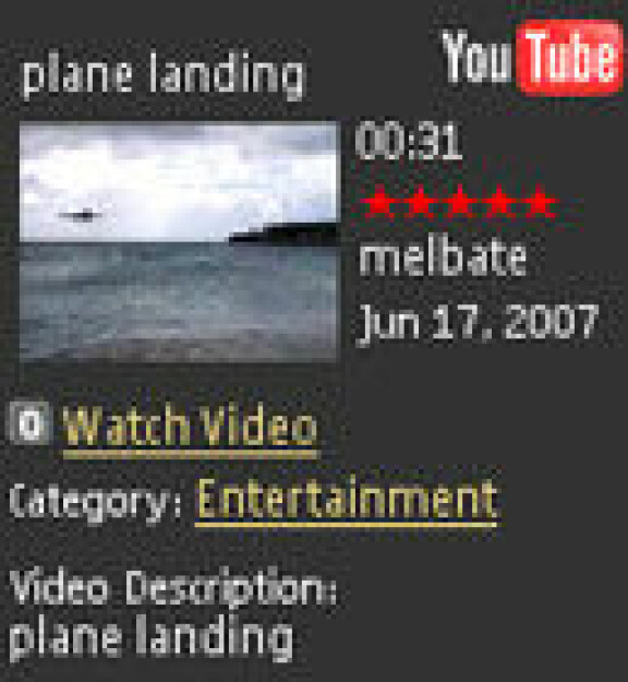 Nu finns Youtube i mobiltelefonen