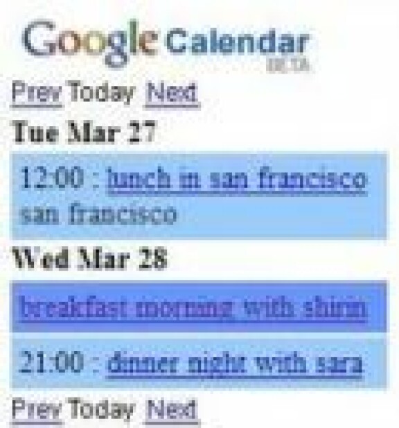 Google Calendar i mobilen