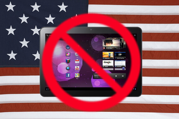 Galaxy Tab stoppad i USA