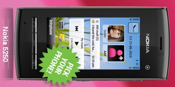 Nokia 5250 på bild av misstag