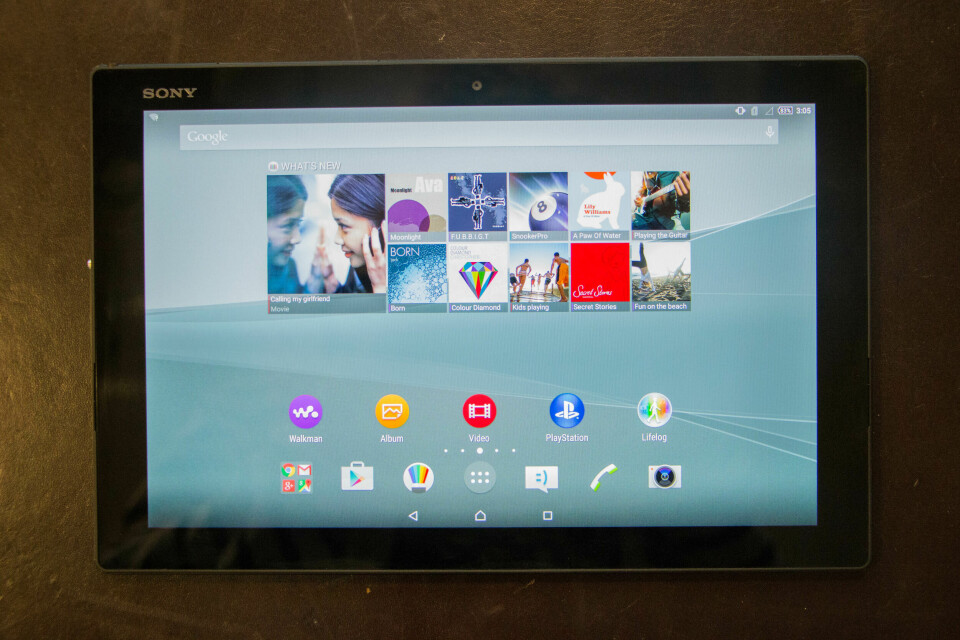 Sony lägger stort fokus på den ljusa skärmen hos Xperia Z4 Tablet.