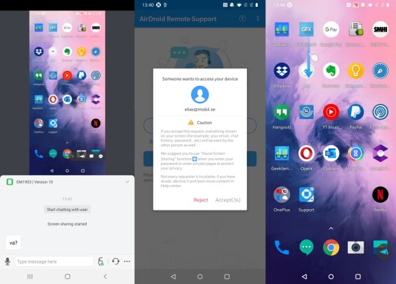 Apptips: Airdroid Remote Support/AirMirror - Ge fjärrsupport på mobilen