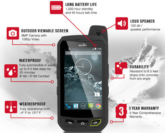 Sonim crowdfundar ultratålig android