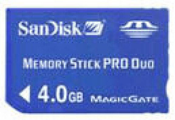 Memorystick-kort som rymmer 4GB